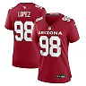 Zennovawear Women's Arizona Cardinals Roy Lopez Cardinal Game Jersey