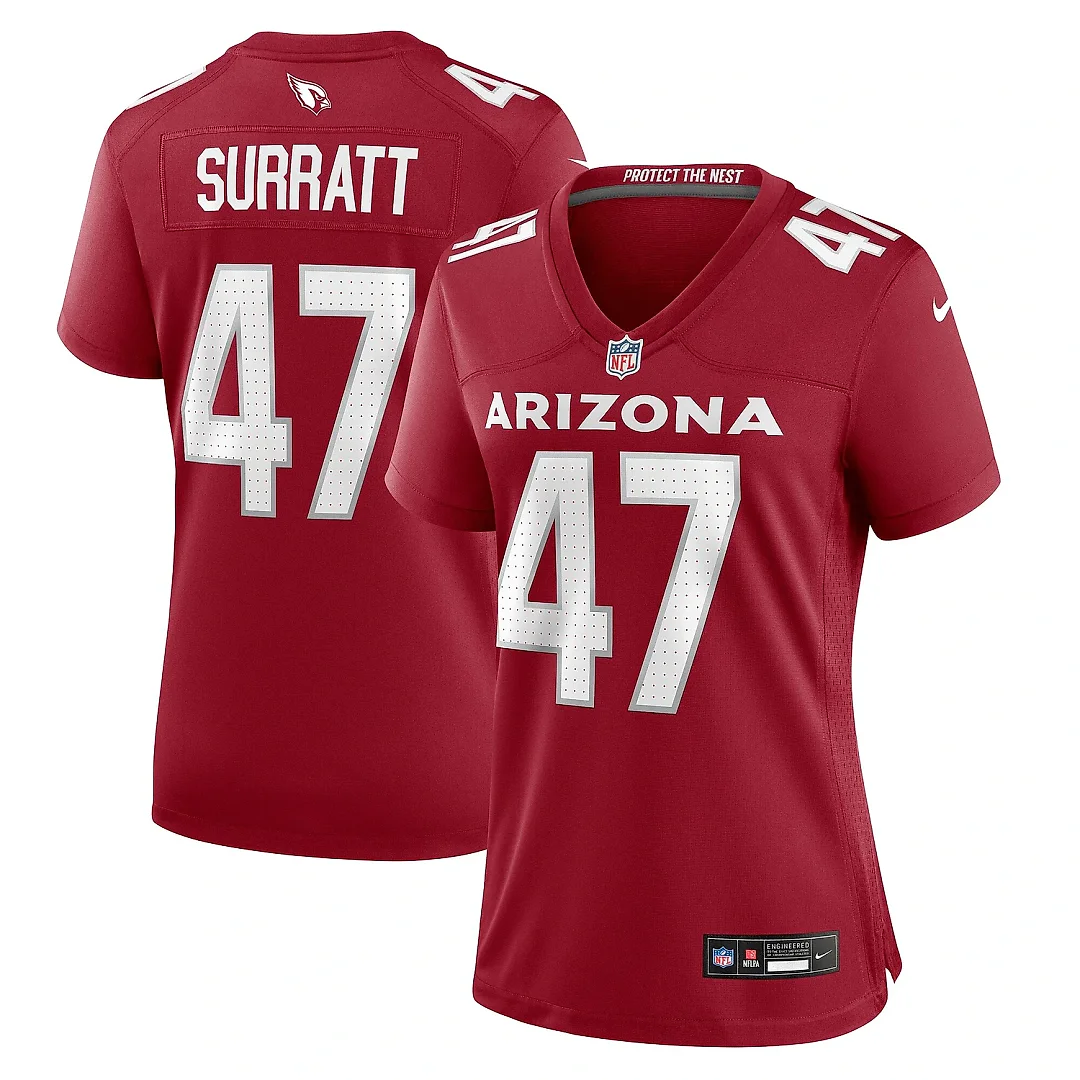 Zennovawear Women's Arizona Cardinals Sage Surratt Cardinal Game Jersey