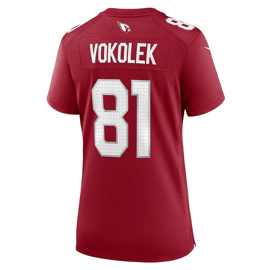 Zennovawear Women's Arizona Cardinals Travis Vokolek Cardinal Game Jersey