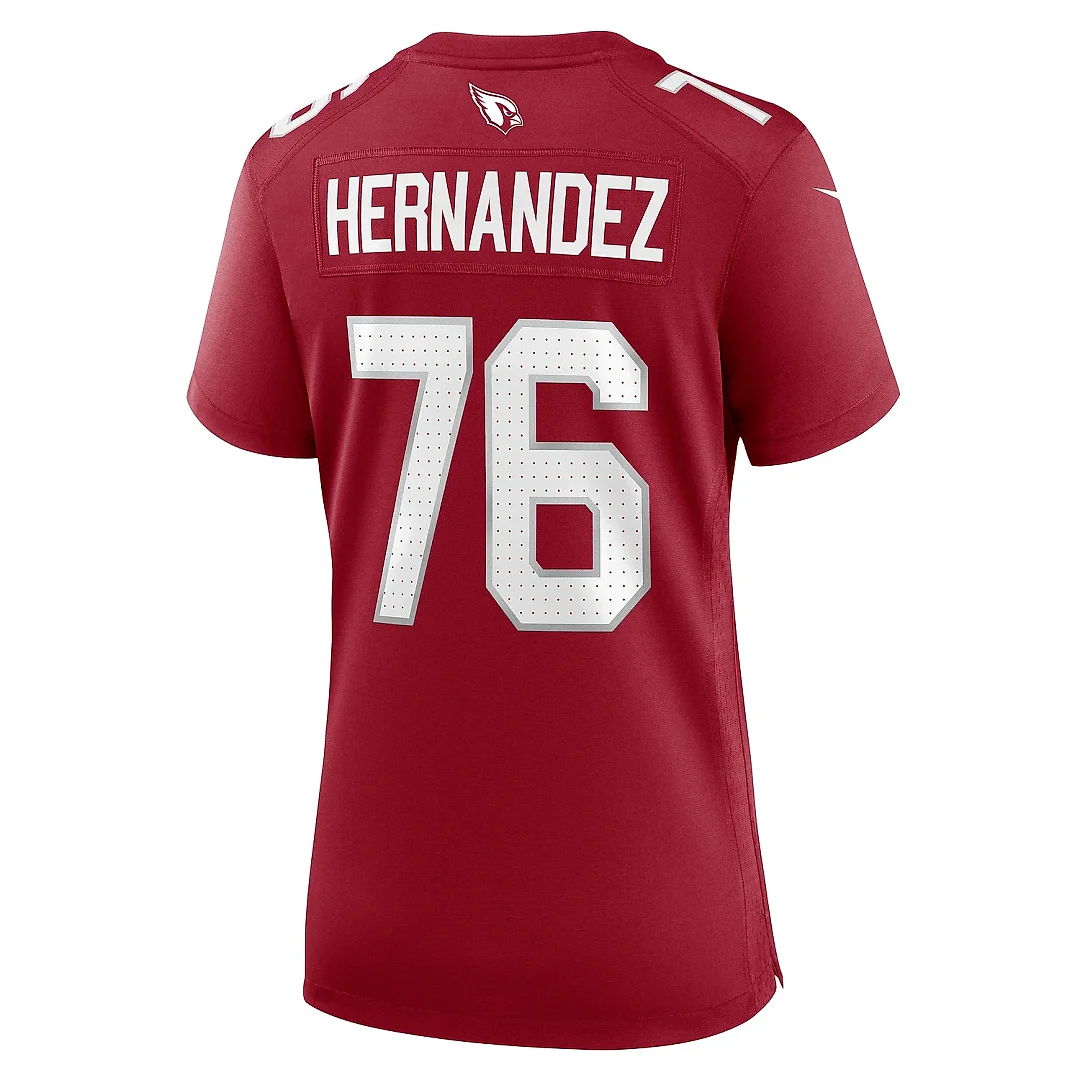Zennovawear Women's Arizona Cardinals Will Hernandez Cardinal Game Jersey