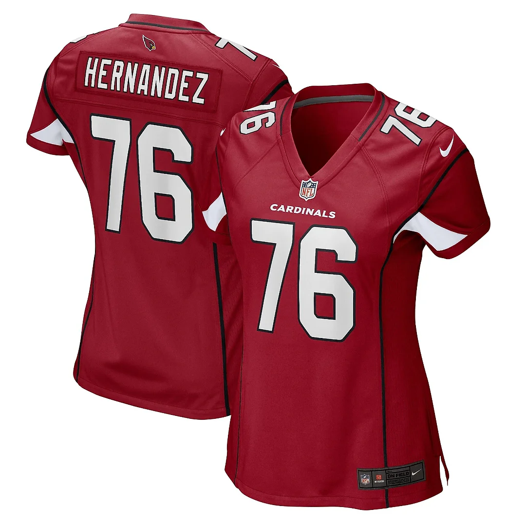 Zennovawear Women's Arizona Cardinals Will Hernandez Cardinal Game Player Jersey
