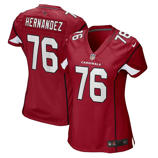 Zennovawear Women's Arizona Cardinals Will Hernandez Cardinal Game Player Jersey