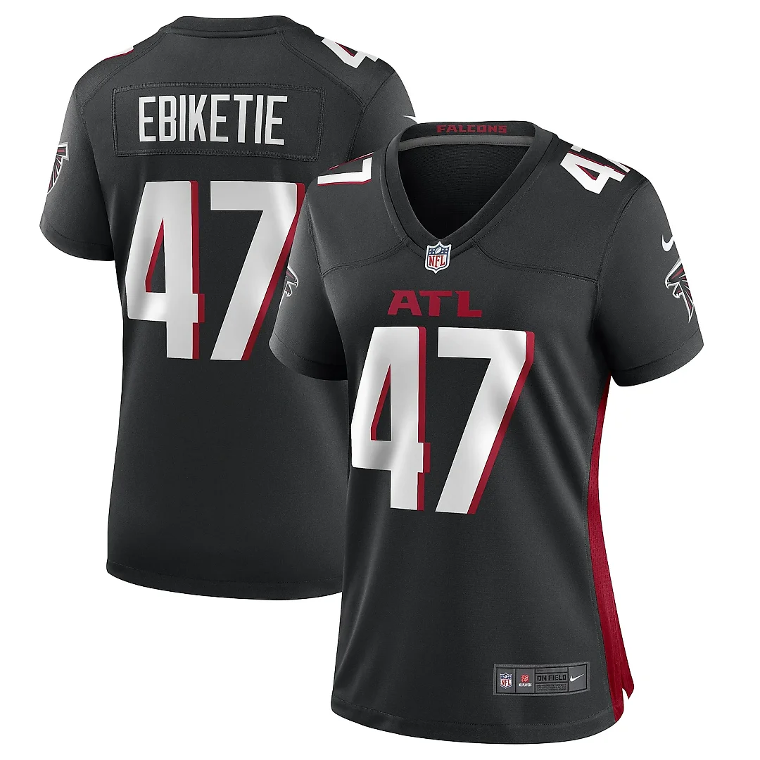 Zennovawear Women's Arnold Ebiketie Atlanta Falcons Black Game Player Jersey