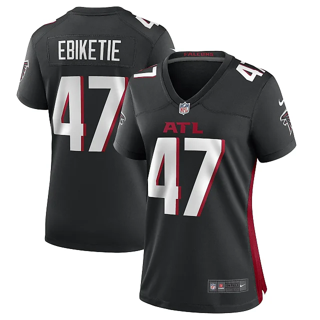 Zennovawear Women's Arnold Ebiketie Atlanta Falcons Black Game Player Jersey