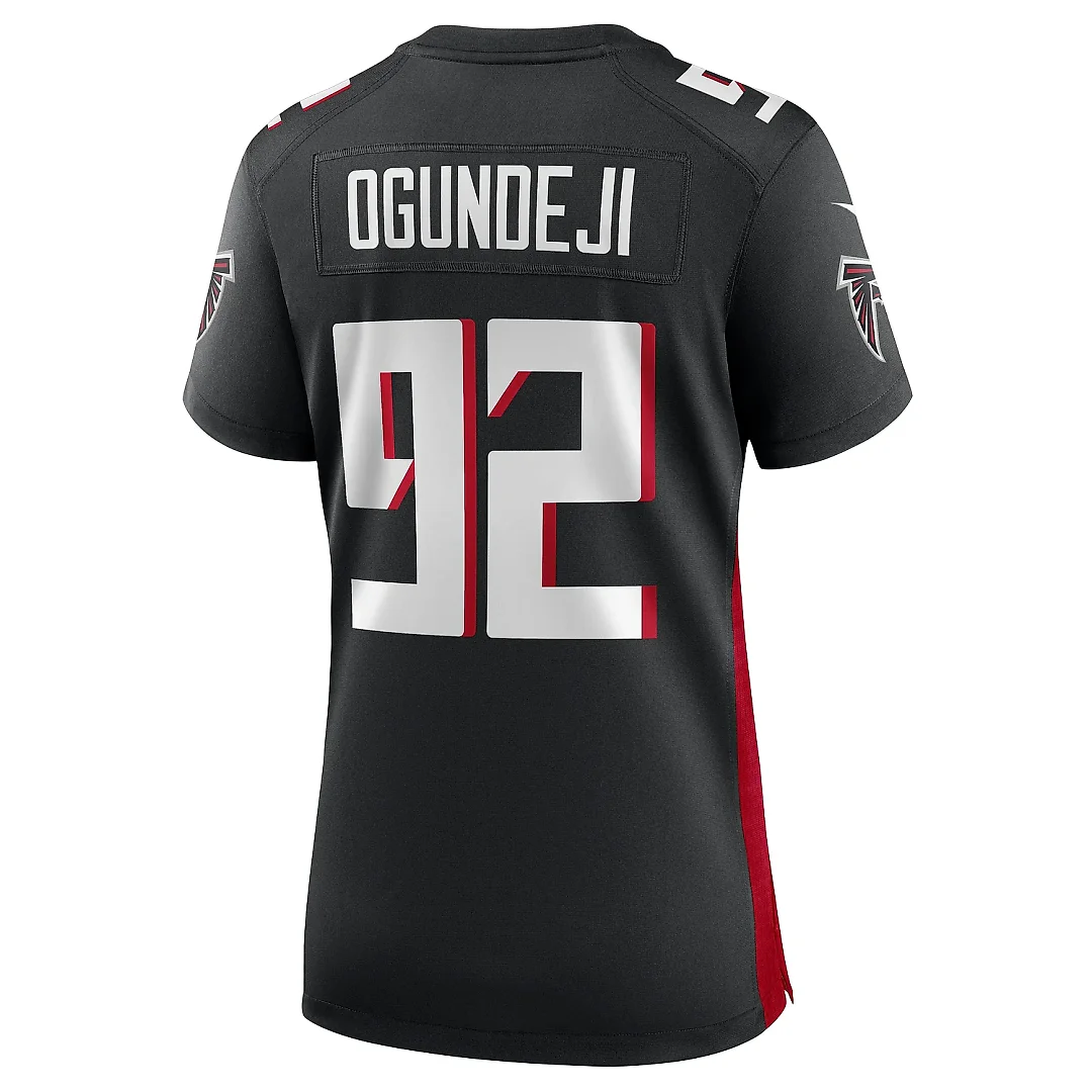 Zennovawear Women's Atlanta Falcons Adetokunbo Ogundeji Black Game Jersey