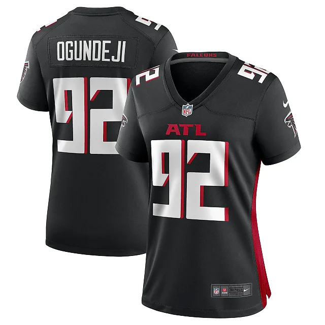 Zennovawear Women's Atlanta Falcons Adetokunbo Ogundeji Black Game Jersey