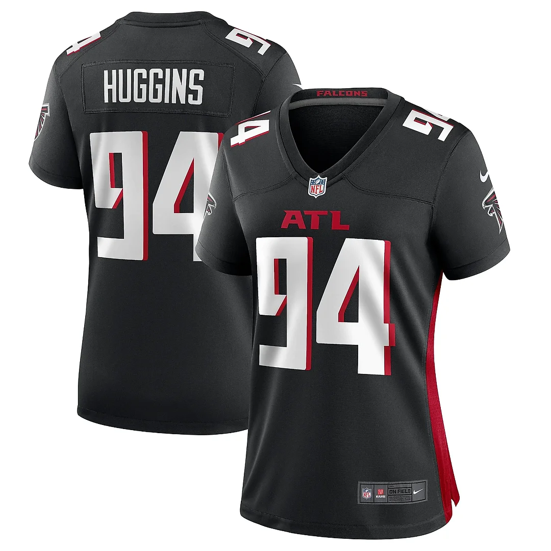 Zennovawear Women's Atlanta Falcons Albert Huggins Black Team Game Jersey