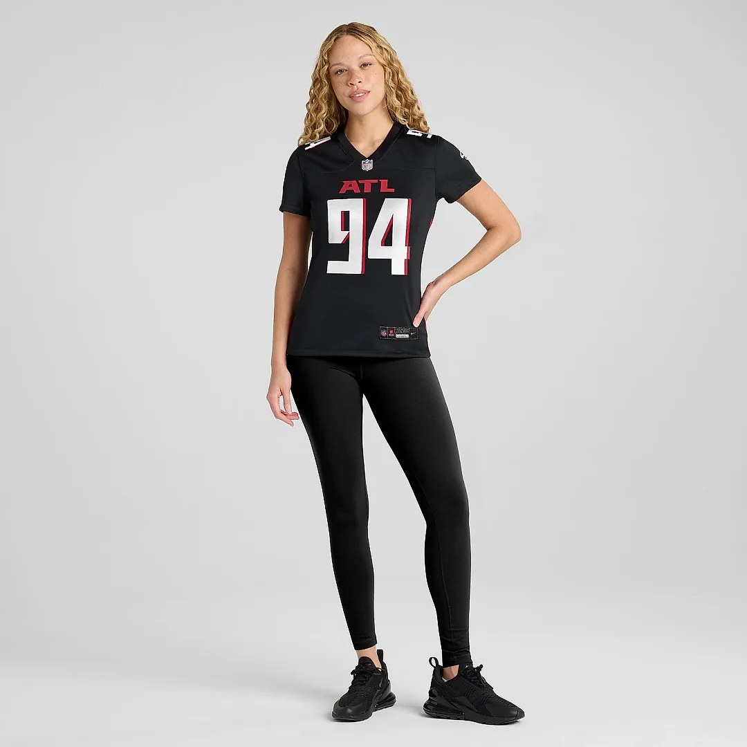 Zennovawear Women's Atlanta Falcons Albert Huggins Black Team Game Jersey