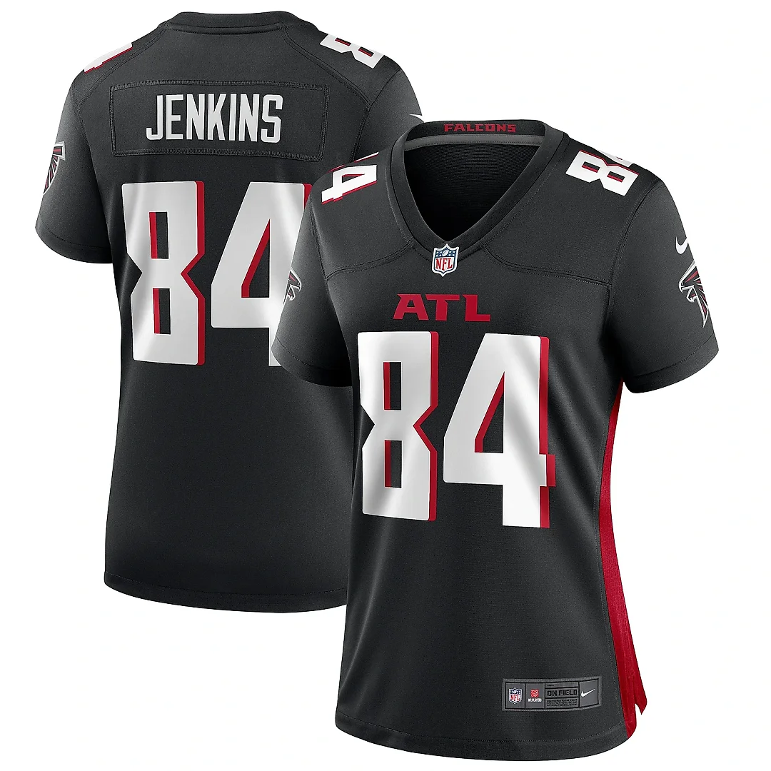 Zennovawear Women's Atlanta Falcons Alfred Jenkins Black Game Retired Player Jersey