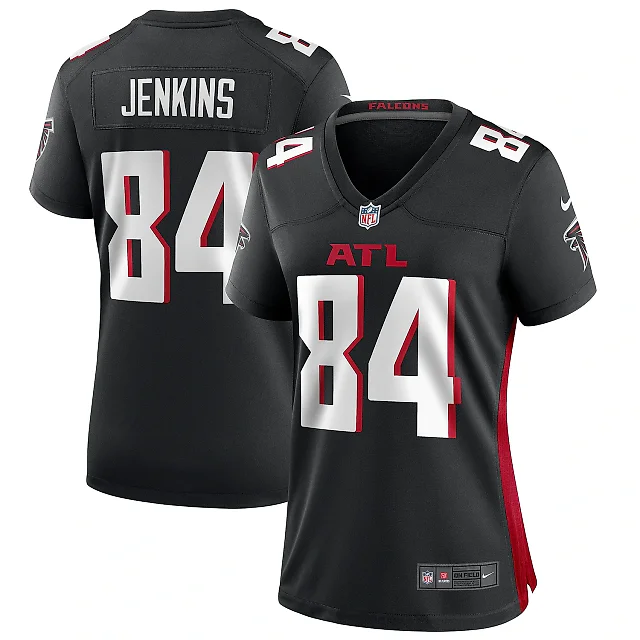 Zennovawear Women's Atlanta Falcons Alfred Jenkins Black Game Retired Player Jersey