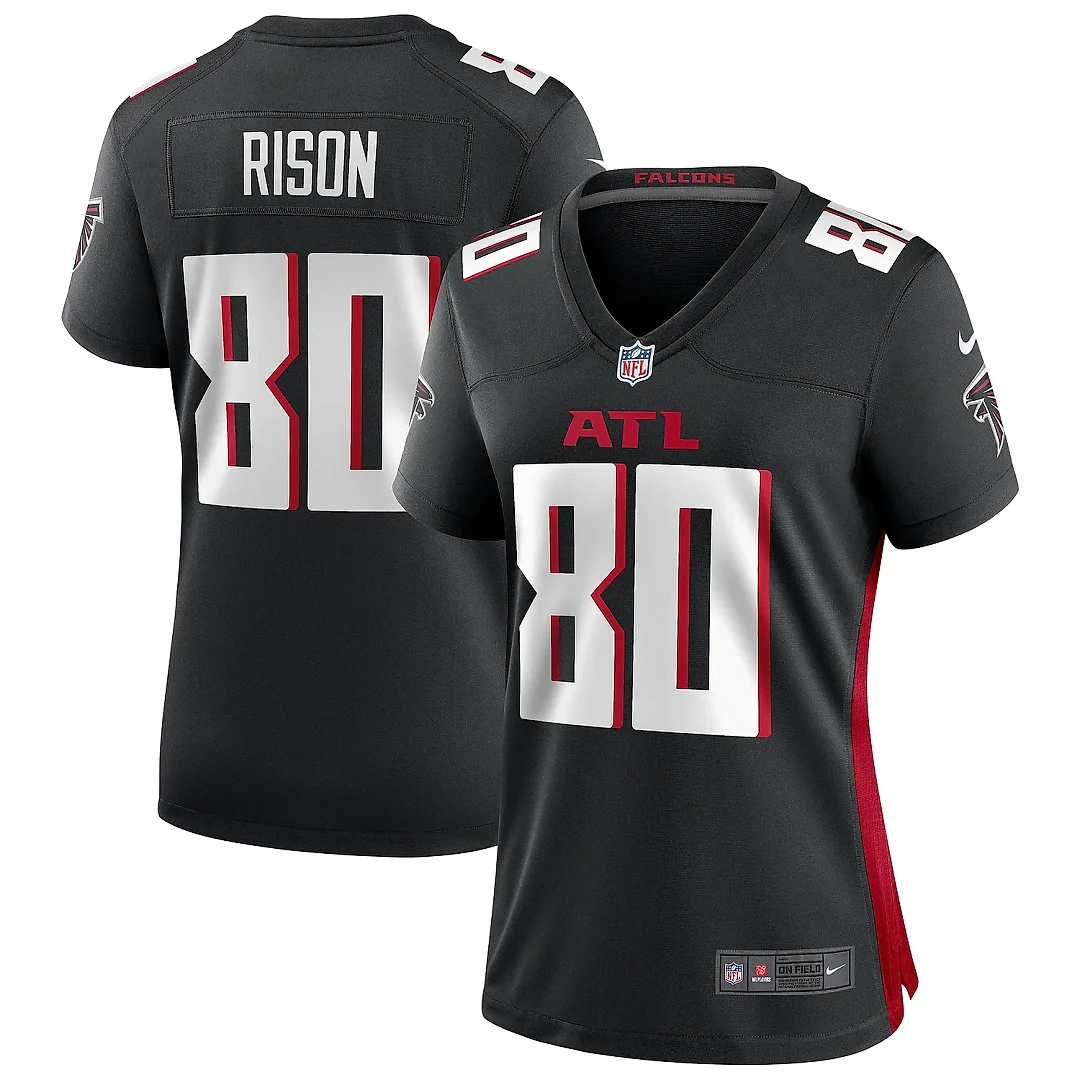 Zennovawear Women's Atlanta Falcons Andre Rison Black Game Retired Player Jersey