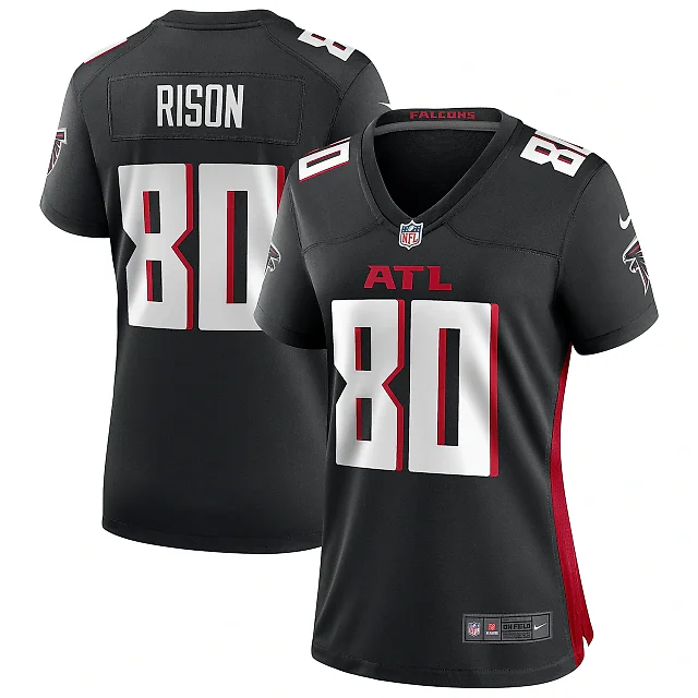 Zennovawear Women's Atlanta Falcons Andre Rison Black Game Retired Player Jersey