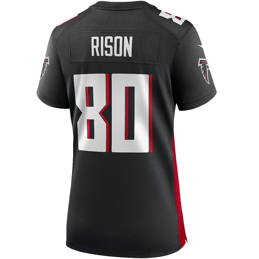 Zennovawear Women's Atlanta Falcons Andre Rison Black Game Retired Player Jersey