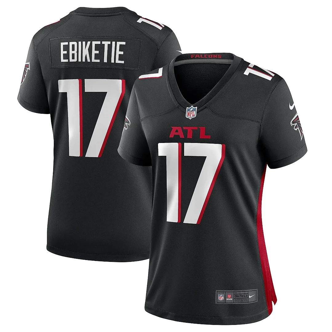 Zennovawear Women's Atlanta Falcons Arnold Ebiketie Black Team Game Jersey