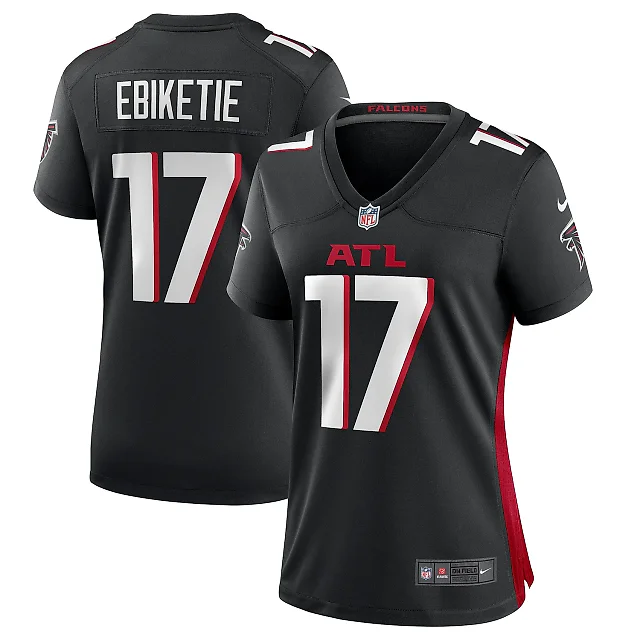 Zennovawear Women's Atlanta Falcons Arnold Ebiketie Black Team Game Jersey
