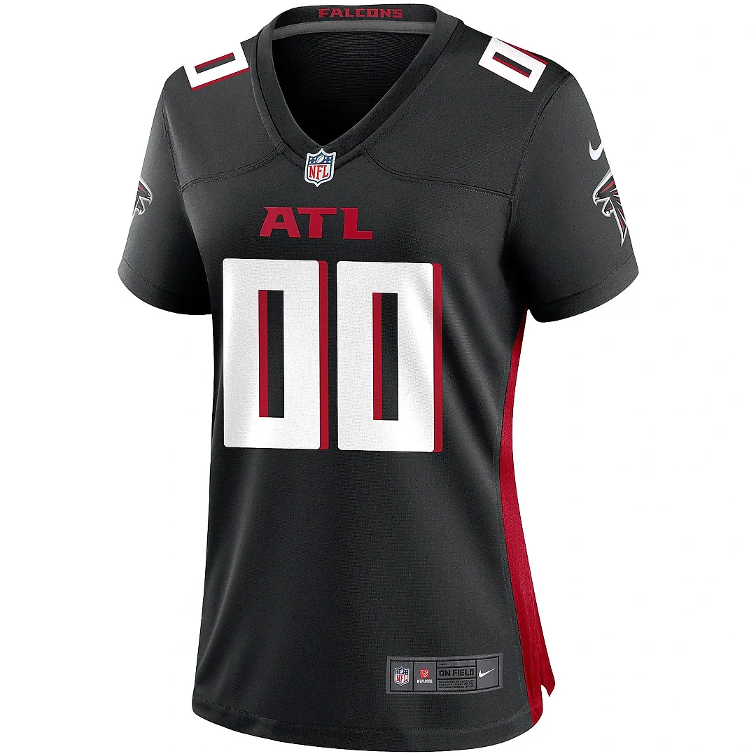 Zennovawear Women's Atlanta Falcons Black Custom Game Jersey