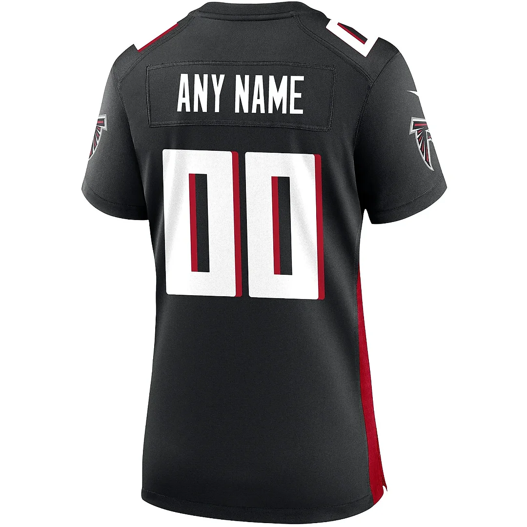 Zennovawear Women's Atlanta Falcons Black Custom Game Jersey