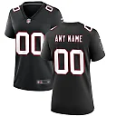 Zennovawear Women's Atlanta Falcons Black Throwback Custom Game Jersey