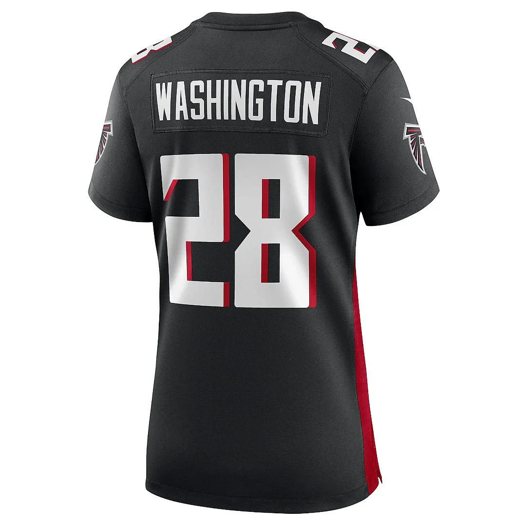 Zennovawear Women's Atlanta Falcons Carlos Washington Black Game Jersey