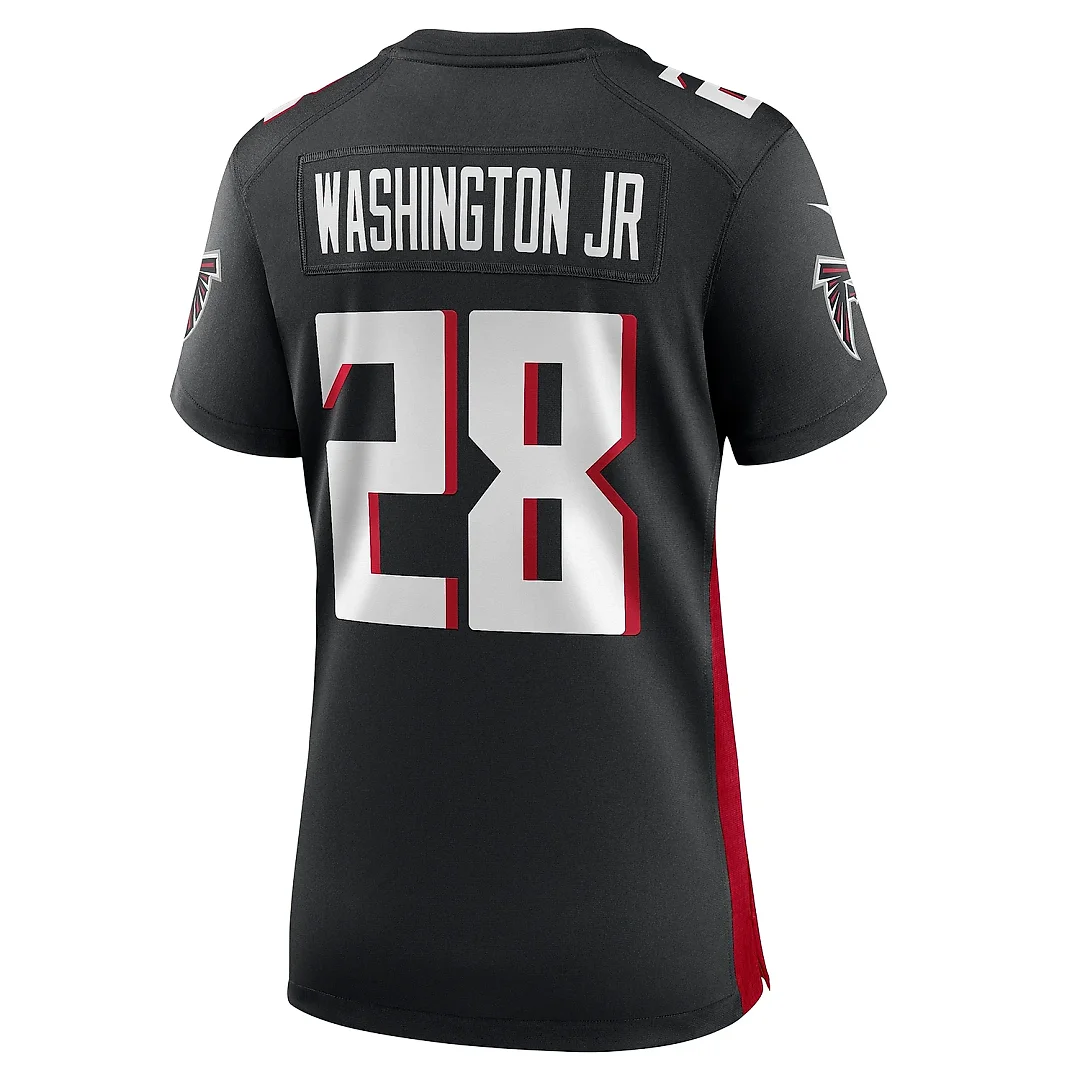 Zennovawear Women's Atlanta Falcons Carlos Washington Jr. Black Team Game Jersey