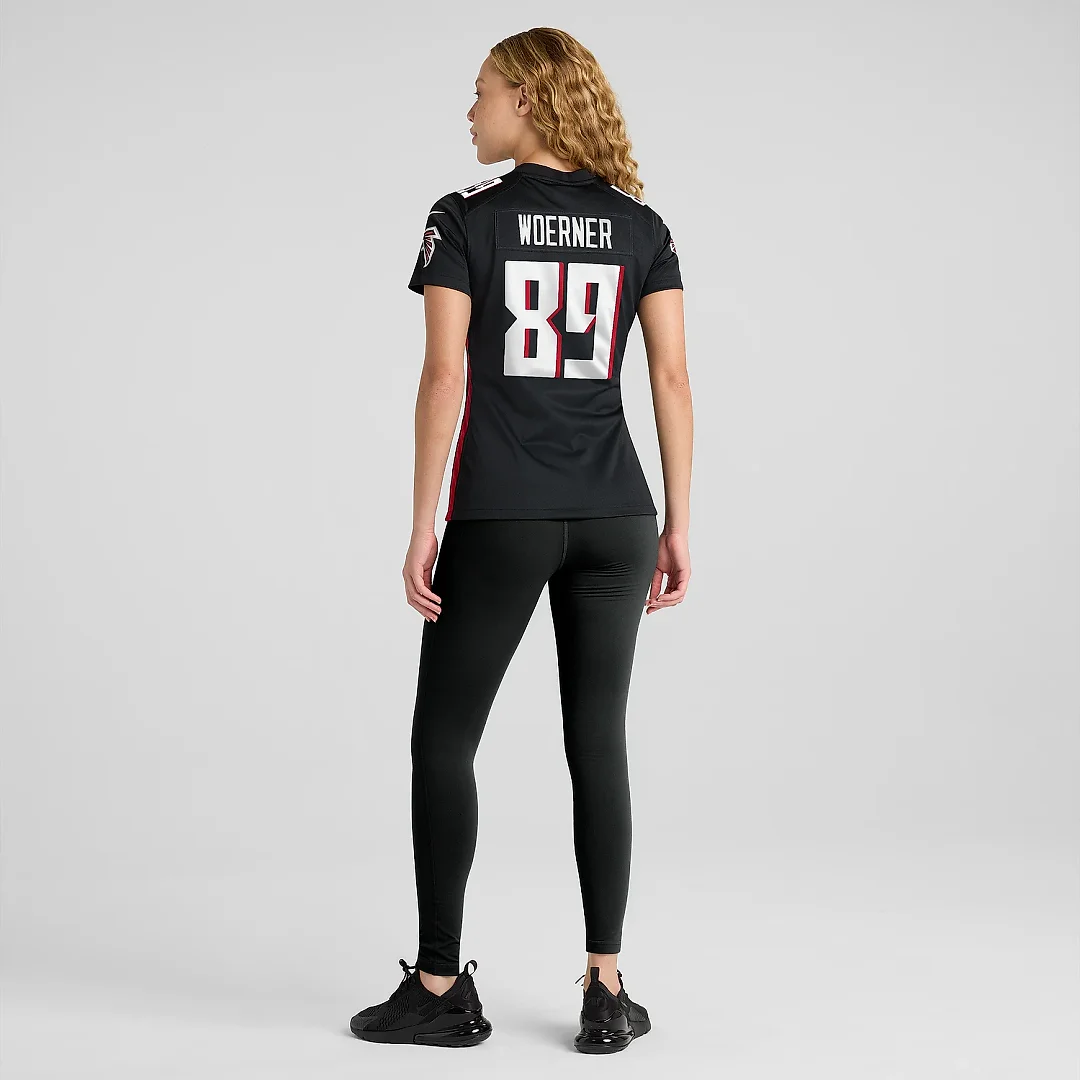 Zennovawear Women's Atlanta Falcons Charlie Woerner Black Game Jersey