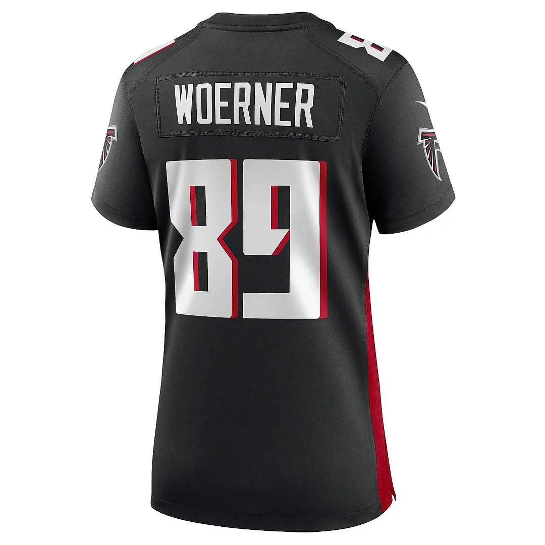 Zennovawear Women's Atlanta Falcons Charlie Woerner Black Game Jersey