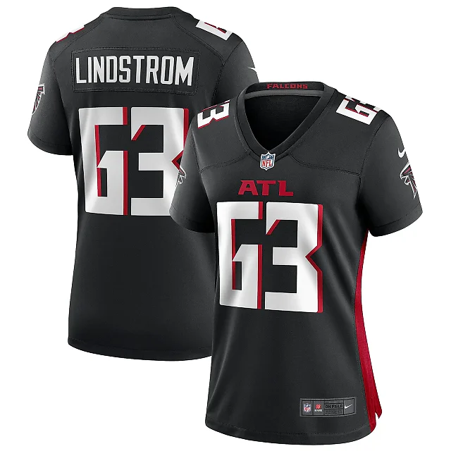 Zennovawear Women's Atlanta Falcons Chris Lindstrom Black Game Jersey