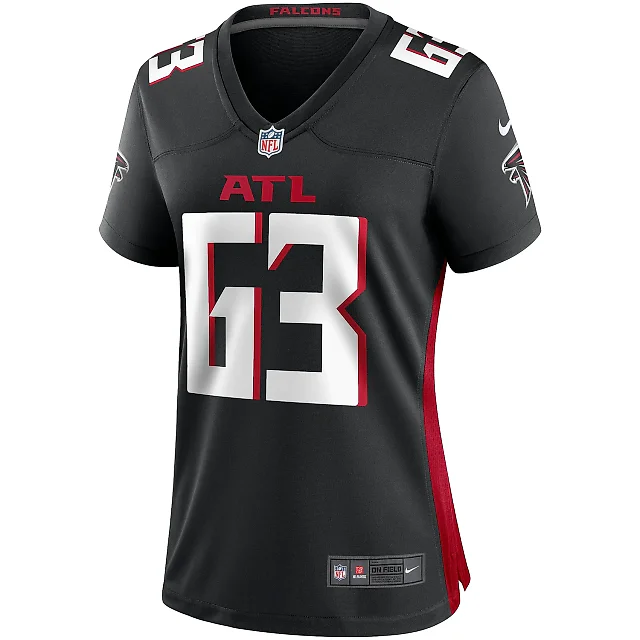 Zennovawear Women's Atlanta Falcons Chris Lindstrom Black Game Jersey