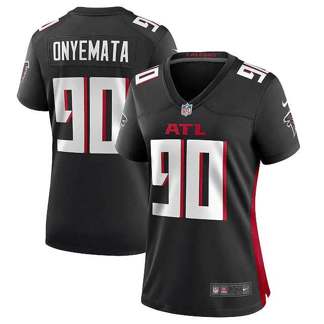 Zennovawear Women's Atlanta Falcons David Onyemata Black Game Player Jersey