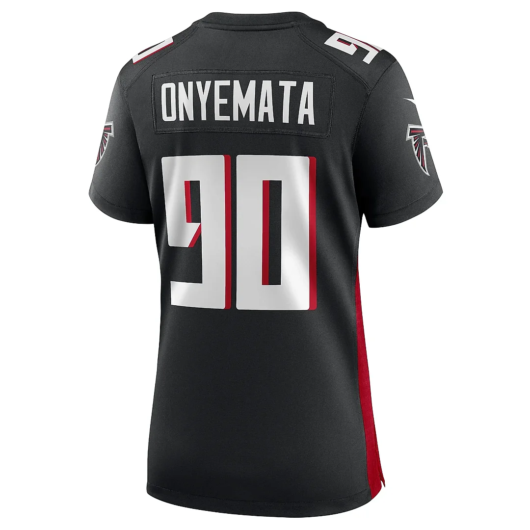 Zennovawear Women's Atlanta Falcons David Onyemata Black Game Player Jersey