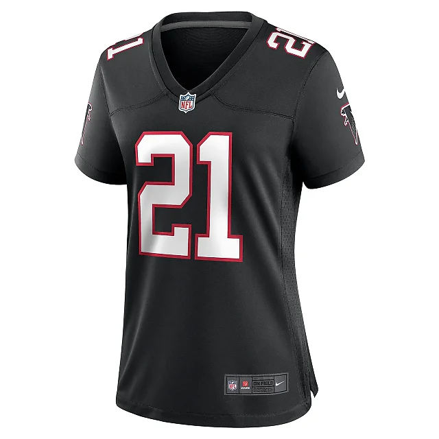 Zennovawear Women's Atlanta Falcons Deion Sanders Black Alternate Retired Player Game Jersey