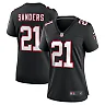 Zennovawear Women's Atlanta Falcons Deion Sanders Black Alternate Retired Player Game Jersey