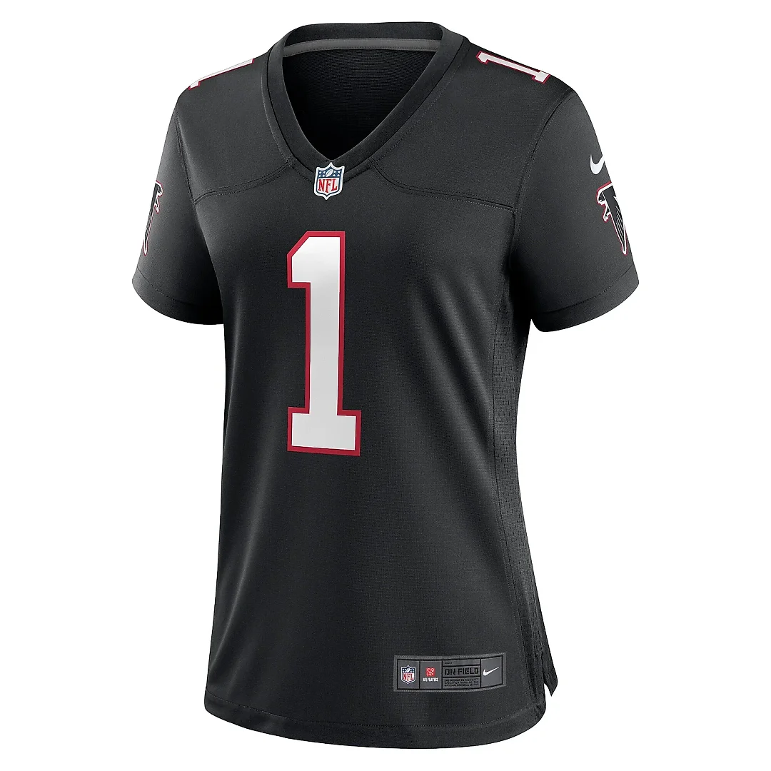 Zennovawear Women's Atlanta Falcons Dirty Birds Black Throwback Game Jersey