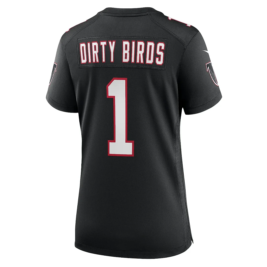 Zennovawear Women's Atlanta Falcons Dirty Birds Black Throwback Game Jersey