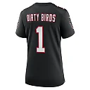 Zennovawear Women's Atlanta Falcons Dirty Birds Black Throwback Game Jersey