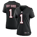 Zennovawear Women's Atlanta Falcons Dirty Birds Black Throwback Game Jersey
