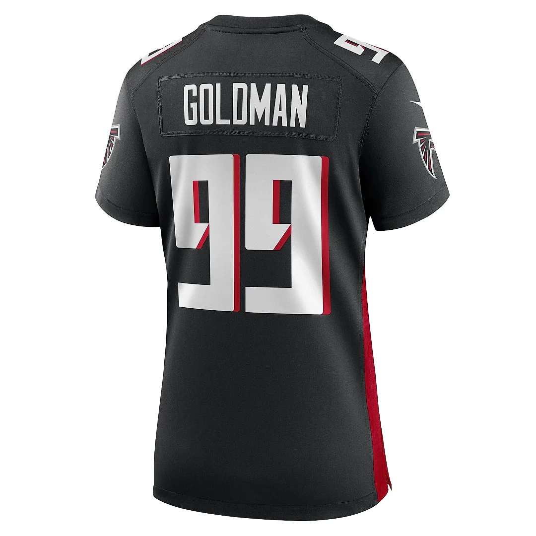 Zennovawear Women's Atlanta Falcons Eddie Goldman Black Game Jersey