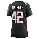 Zennovawear Women's Atlanta Falcons Godwin Igwebuike Black Game Jersey