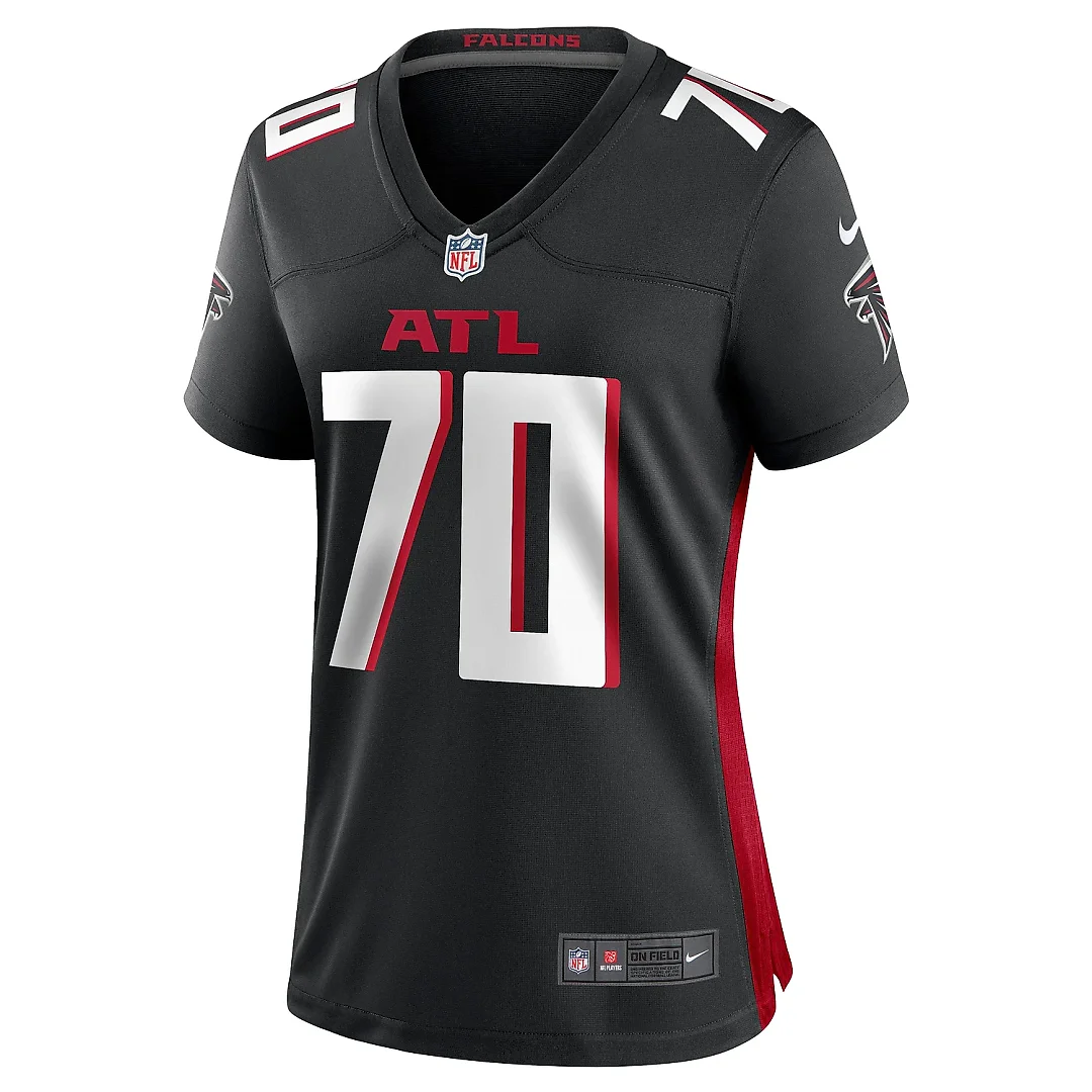 Zennovawear Women's Atlanta Falcons Jake Matthews Black Game Jersey