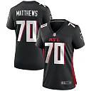 Zennovawear Women's Atlanta Falcons Jake Matthews Black Game Jersey