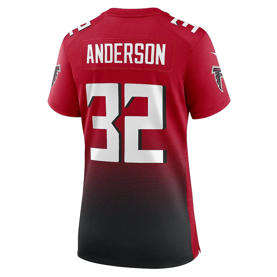 Zennovawear Women's Atlanta Falcons Jamal Anderson Red Retired Game Jersey