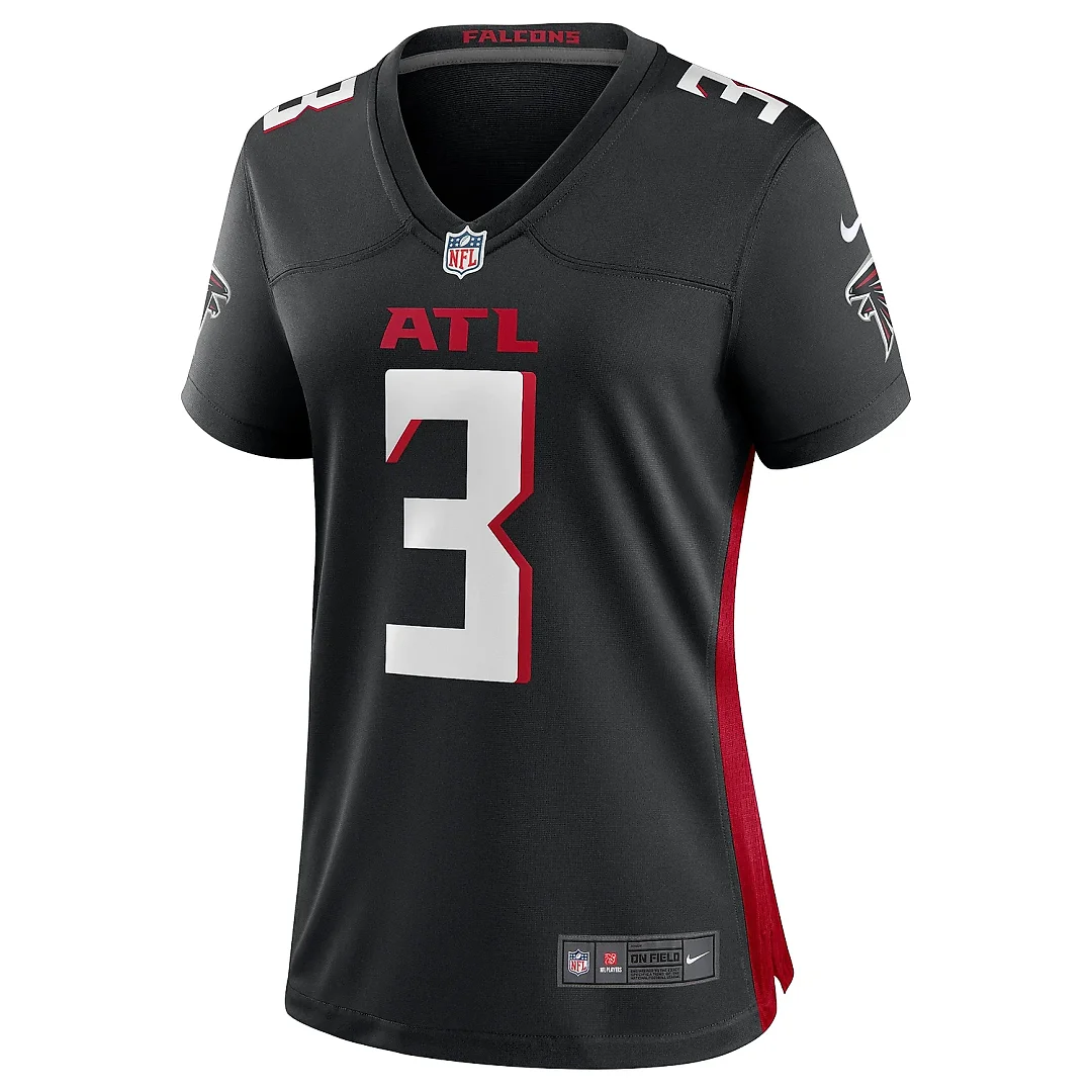 Zennovawear Women's Atlanta Falcons Jessie Bates III Black Game Player Jersey