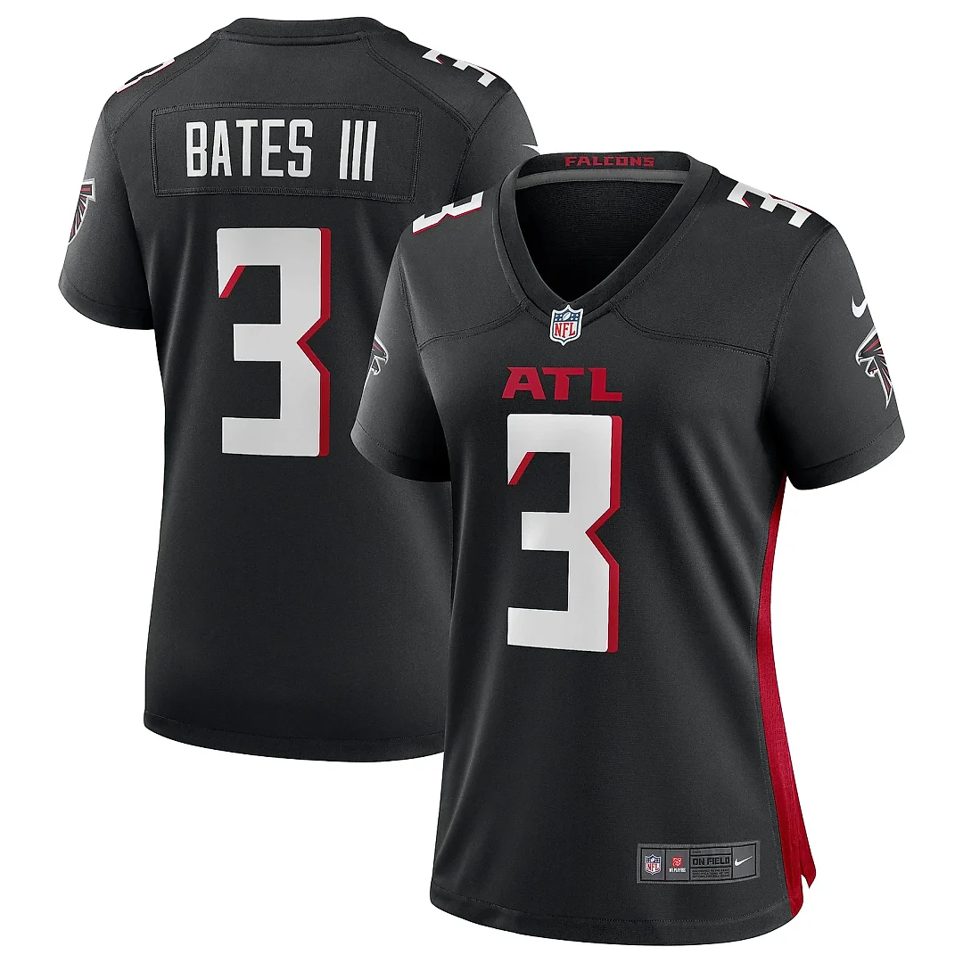 Zennovawear Women's Atlanta Falcons Jessie Bates III Black Game Player Jersey