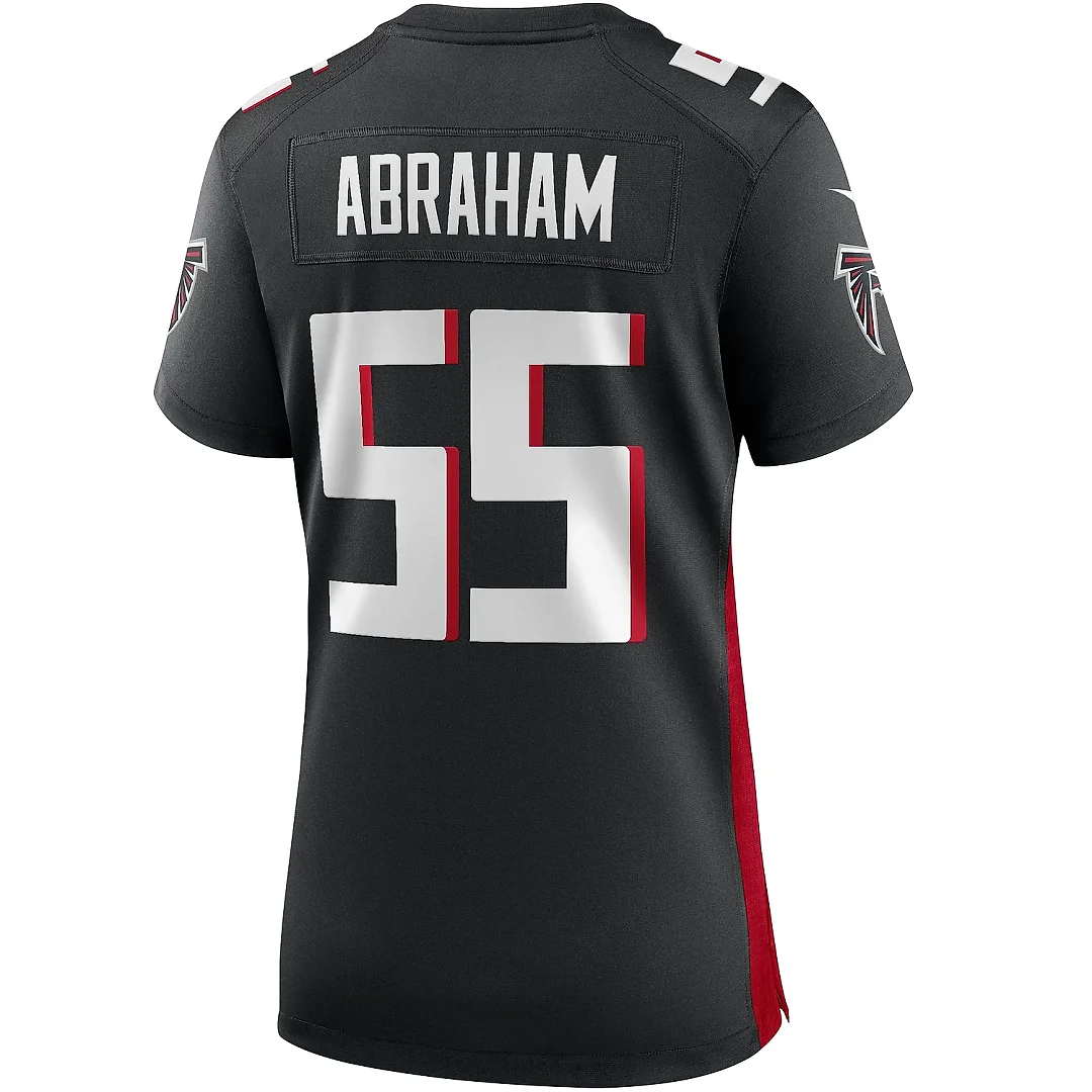 Zennovawear Women's Atlanta Falcons John Abraham Black Game Retired Player Jersey