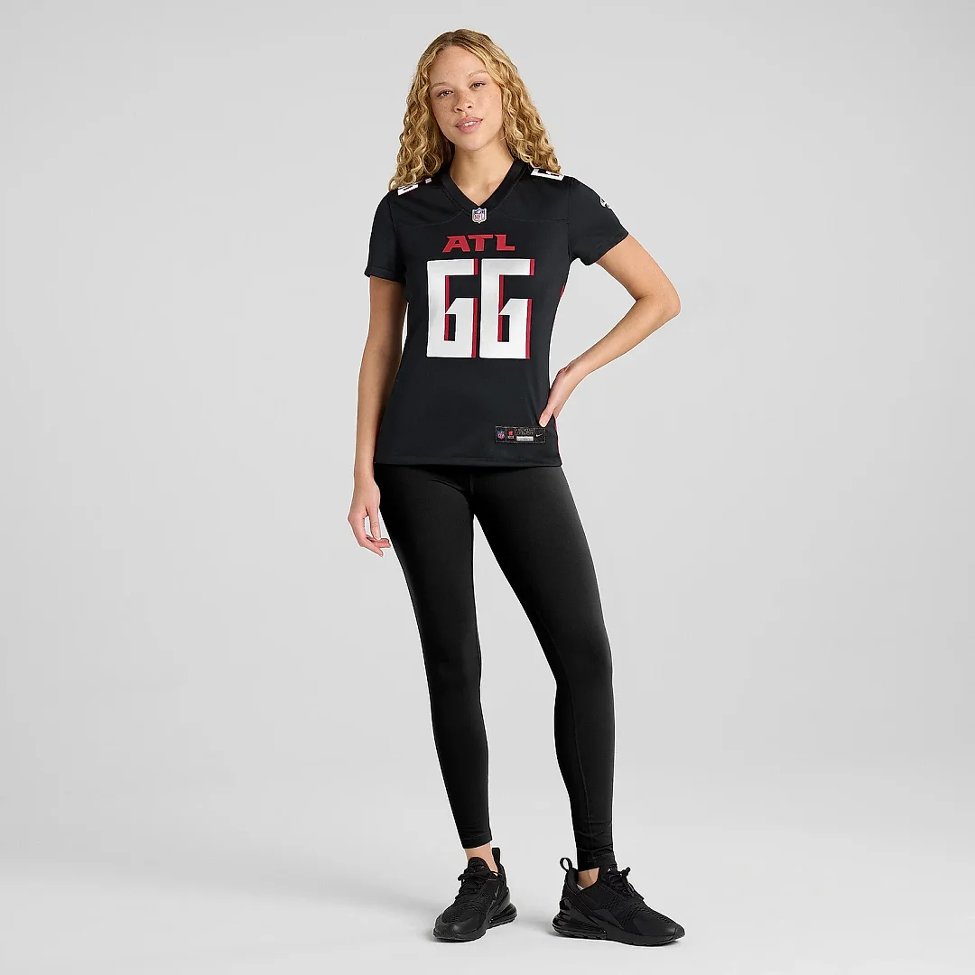 Zennovawear Women's Atlanta Falcons John Leglue Black Team Game Jersey