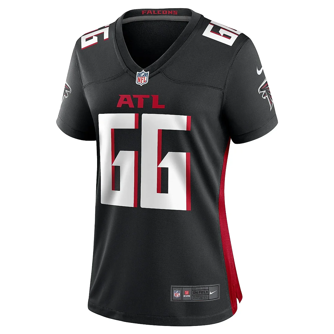 Zennovawear Women's Atlanta Falcons John Leglue Black Team Game Jersey