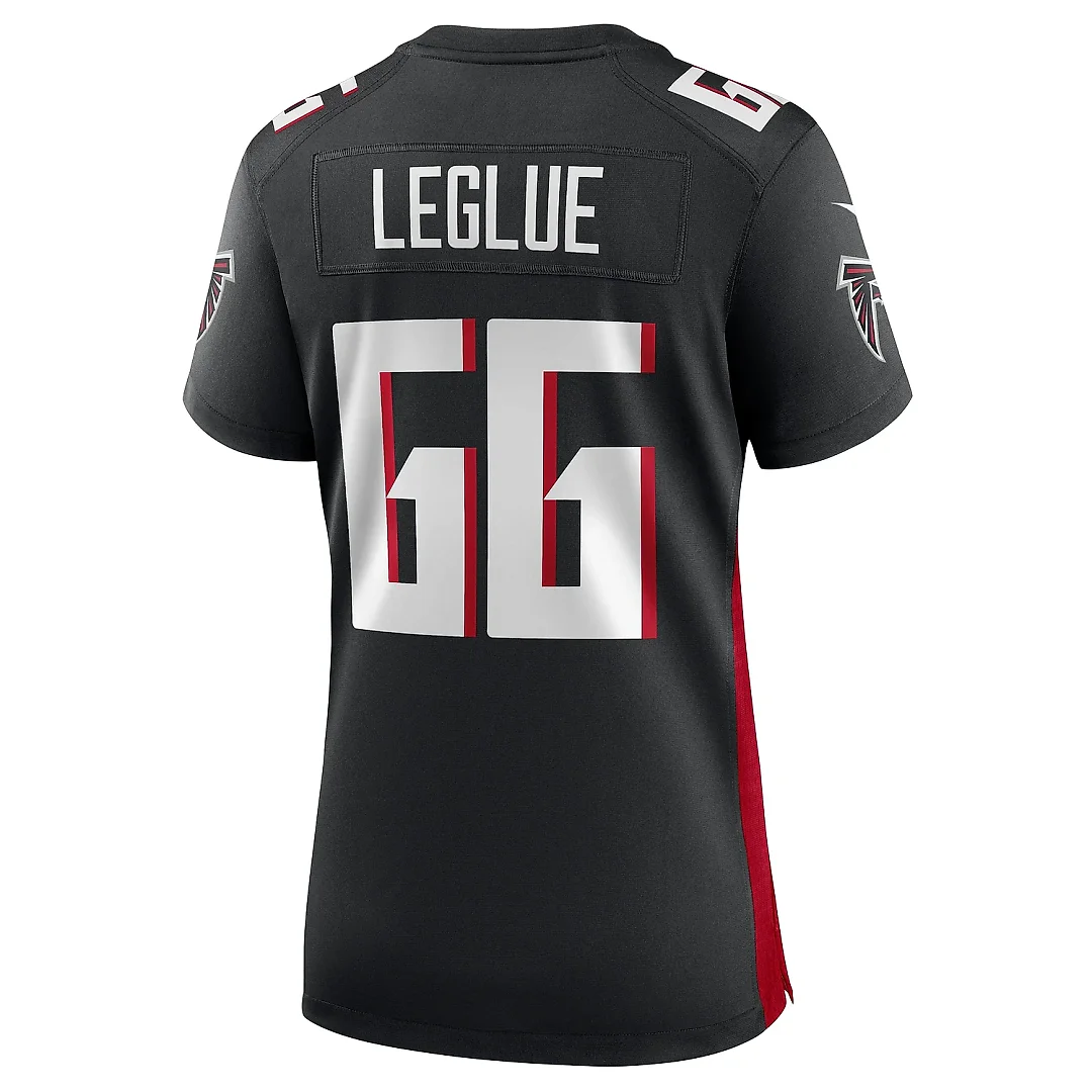 Zennovawear Women's Atlanta Falcons John Leglue Black Team Game Jersey