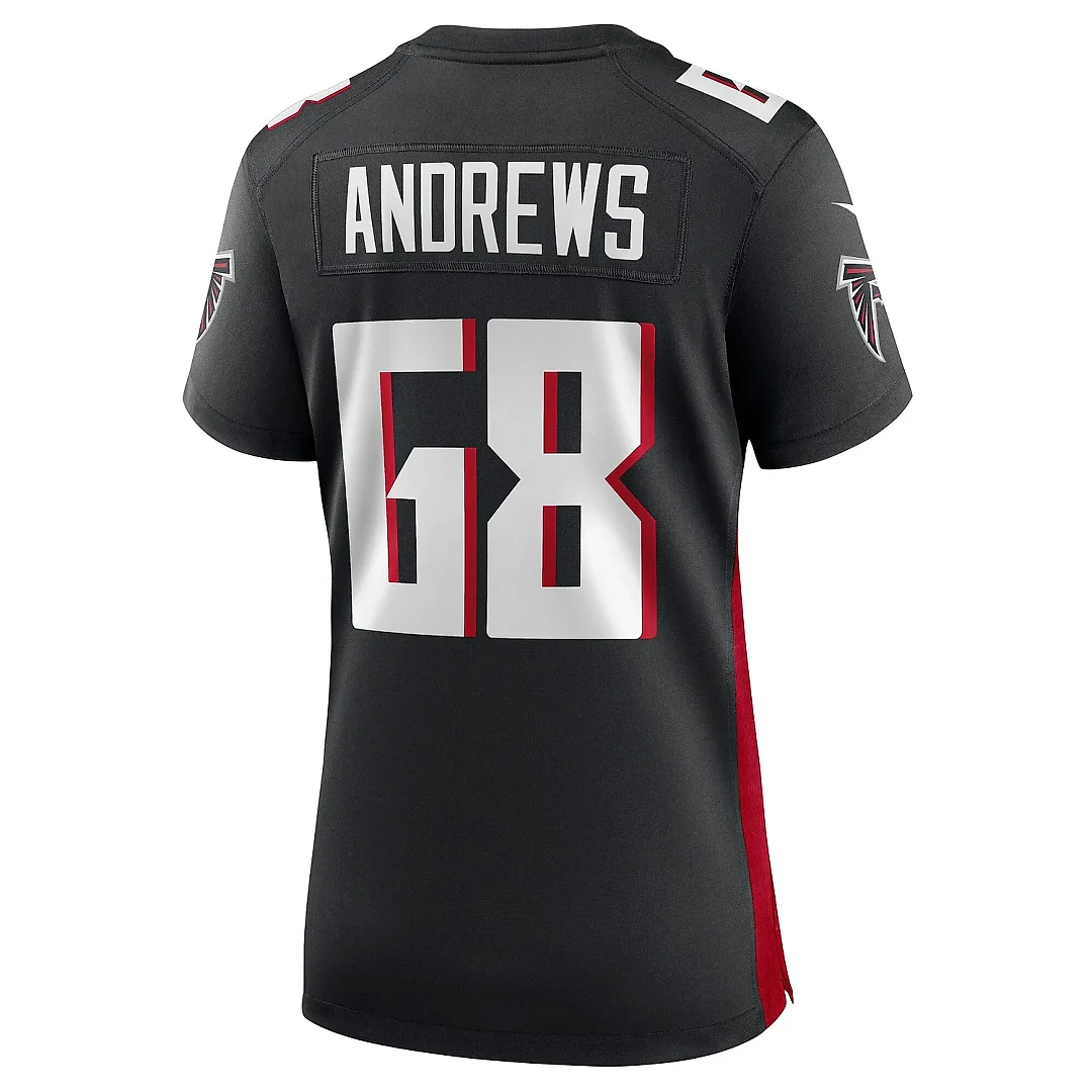 Zennovawear Women's Atlanta Falcons Josh Andrews Black Game Player Jersey
