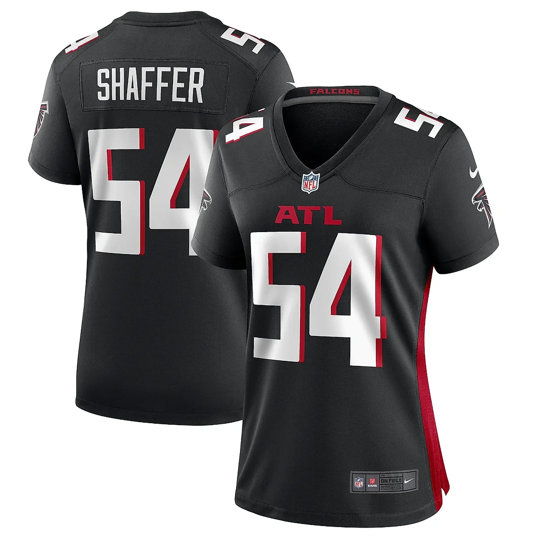 Zennovawear Women's Atlanta Falcons Justin Shaffer Black Game Jersey