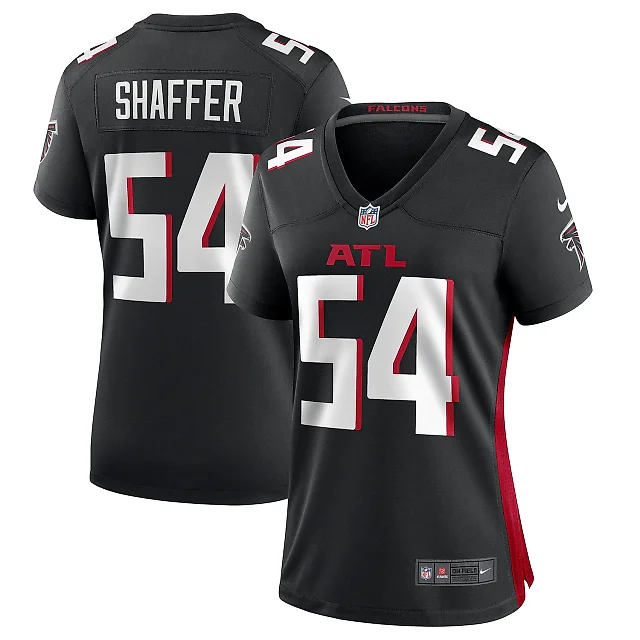 Zennovawear Women's Atlanta Falcons Justin Shaffer Black Game Jersey